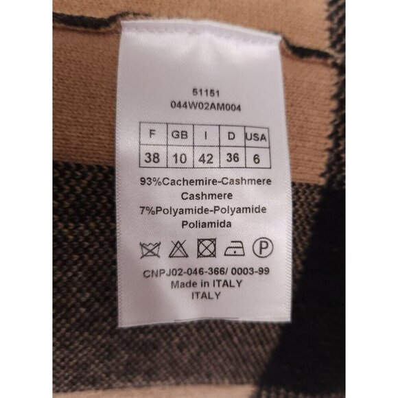 Christian Dior Cashmere Plaid Print Sleeveless Sweater Size 38 US 6 $1950 - Picture 7 of 7